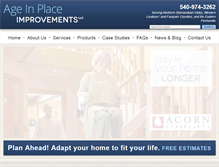Tablet Screenshot of ageinplaceimprovements.com